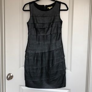 Black Leather Gianni Bini Cocktail Dress